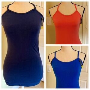 NWT Cobbie Women's Camisoles set of 3 in Navy, Pink, and Royal Blue, One Size